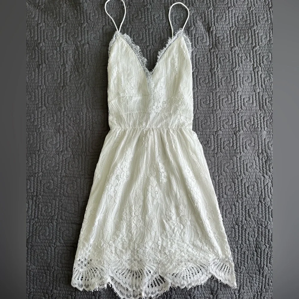 Aooksmery White Lace Dress - Picture 1 of 5
